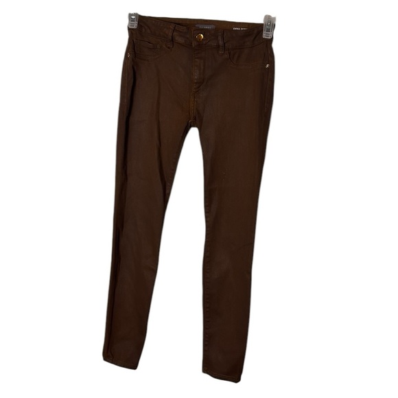 DL1961 jeans ,women’s EMMA SKINNY low rise instasculpt  coated , brown ,size 28 - Picture 2 of 13